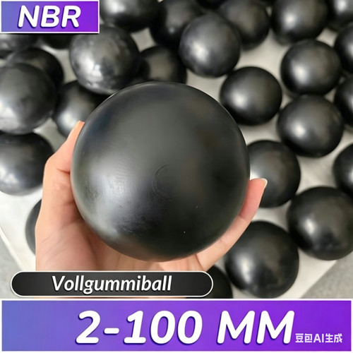 Schwarzer gummiball - schwarzer,